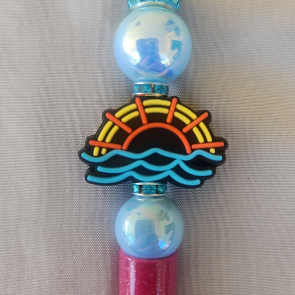 Colorful Sunrise Beaded Pen - Picture 3 of 3
